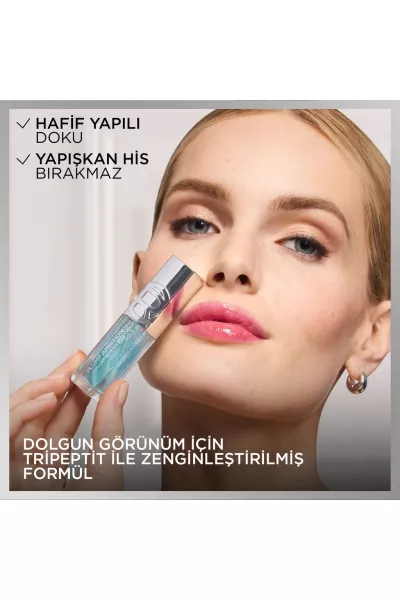  تصویر 3 : لیپ اویل حجم‌دهنده هیالورونیک 113 Icy Blue آبی با تغییر pH لورال پاریس L'Oreal Paris 