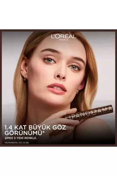  تصویر 2 : ریمل حجم‌دهنده و بلندکننده مژه با رنگ Brun Leather قهوه‌ای لورال پاریس L'Oreal Paris 