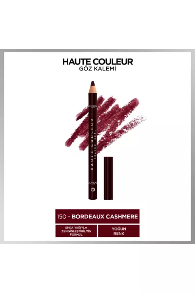  تصویر 1 : مداد چشم رنگ 150 Bordeaux Cashmere شرابی کشمیر برای آرایش چشم لورال پاریس L'Oreal Paris 