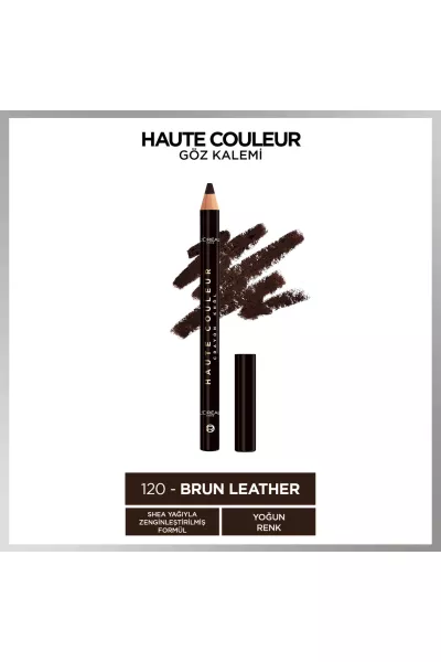  تصویر 1 : مداد چشم 120 Brun Leather رنگ قهوه‌ای برای خطی دقیق و ماندگار لورال پاریس L'Oreal Paris 