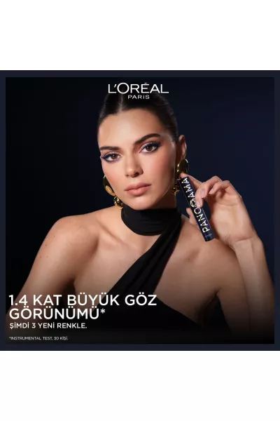  تصویر 3 : ریمل رنگ Blue Suede آبی بلندکننده و حجم‌دهنده مژه با جلوه پانوراما لورال پاریس L'Oreal Paris 