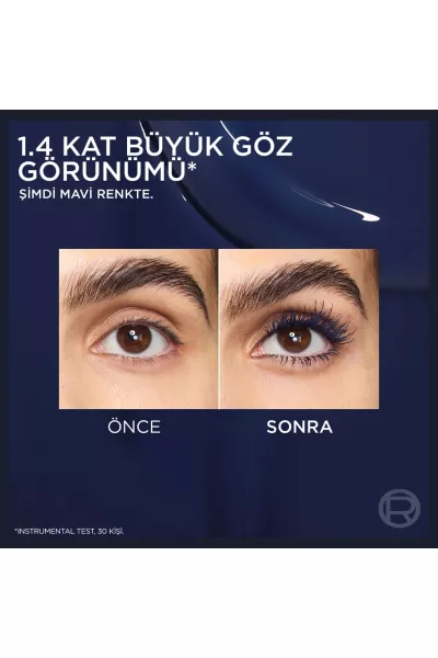  تصویر 4 : ریمل رنگ Blue Suede آبی بلندکننده و حجم‌دهنده مژه با جلوه پانوراما لورال پاریس L'Oreal Paris 
