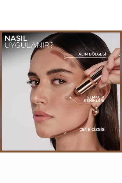  تصویر 1 : برنزر استیکی لومی استیک شماره ۱۳۰ Sunset Dore قهوه‌ای روشن لورال پاریس L'Oreal Paris 