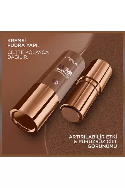 تصویر 2 : برنزر استیکی لومی استیک شماره ۱۳۰ Sunset Dore قهوه‌ای روشن لورال پاریس L'Oreal Paris 