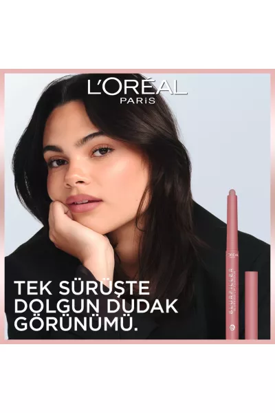  تصویر 5 : مداد لب بلورفیلر 530 Bordeaux Bisous رنگ شرابی برای فرم‌دهی لب لورال پاریس L'Oreal Paris 