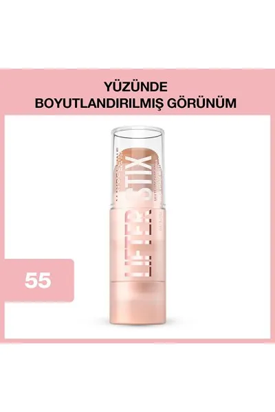  تصویر 2 : استیک کانتور لیفتر استیکس شماره 55 Brown قهوه‌ای مناسب فرم‌دهی صورت Lifter Stix Face Sculpting Stick 55 میبلین نیویورک Maybelline New York 