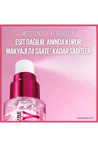  تصویر 2 : اسپری فیکس و پرایمر آرایش گریپی با ماندگاری ۲۴ ساعته ۱۰۰ میل Grippy 24 Hour Makeup Setting Spray میبلین نیویورک Maybelline New York 
