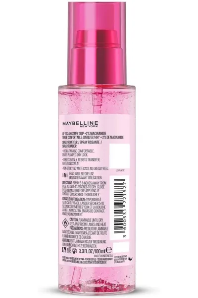  تصویر 6 : اسپری فیکس و پرایمر آرایش گریپی با ماندگاری ۲۴ ساعته ۱۰۰ میل Grippy 24 Hour Makeup Setting Spray میبلین نیویورک Maybelline New York 