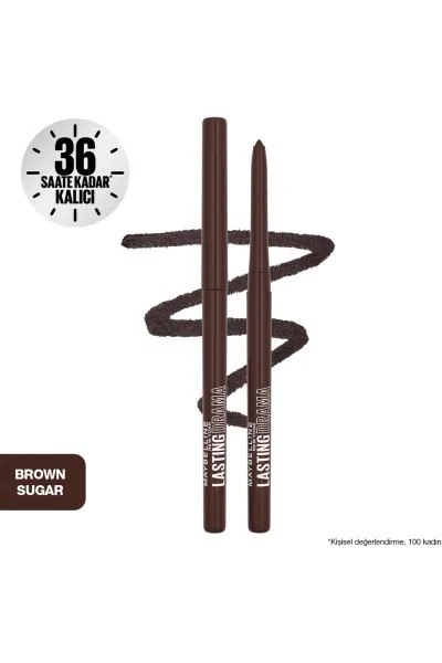  تصویر 1 : خط چشم خودکار لستینگ دراما Brown Sugar قهوه‌ای گرم با ماندگاری بالا Lasting Drama Automatic Eyeliner Brown Sugar میبلین نیویورک Maybelline New York 