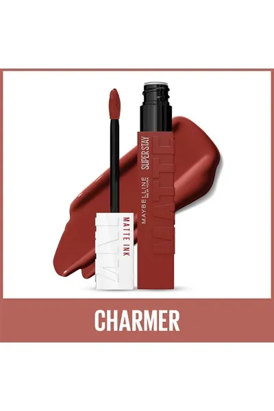  تصویر 2 : رژ لب مایع مات سوپر استی 510 Charmer قهوه‌ای با ماندگاری بالا Super Stay Matte Ink Liquid Lipstick 510 Charmer میبلین نیویورک Maybelline New York 