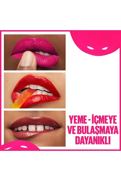  تصویر 9 : رژ لب مایع سوپر استی وینیل اینک 160 Sultry  صورتی ماندگار و براق Super Stay Vinyl Ink Liquid Lipstick 160 Sultry میبلین نیویورک Maybelline New York 
