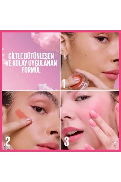  تصویر 5 : رژگونه فومی بافت ابری مات کلادتوپیا 01 Twilight Berry رنگ توتی Cloudtopia Foam Matte Blush 01 Twilight Berry میبلین نیویورک Maybelline New York 