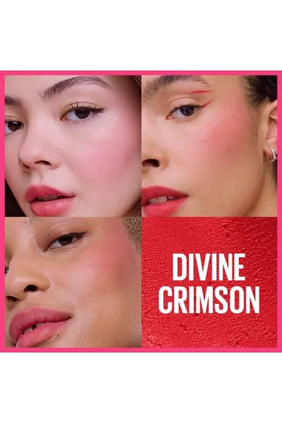  تصویر 6 : رژگونه فومی مات کلادتوپیا 03 Divine Crimson  رنگ زرشکی مخملی Cloudtopia Foam Matte Blush 03 Divine Crimson میبلین نیویورک Maybelline New York 