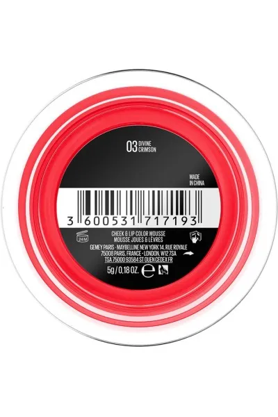  تصویر 9 : رژگونه فومی مات کلادتوپیا 03 Divine Crimson  رنگ زرشکی مخملی Cloudtopia Foam Matte Blush 03 Divine Crimson میبلین نیویورک Maybelline New York 