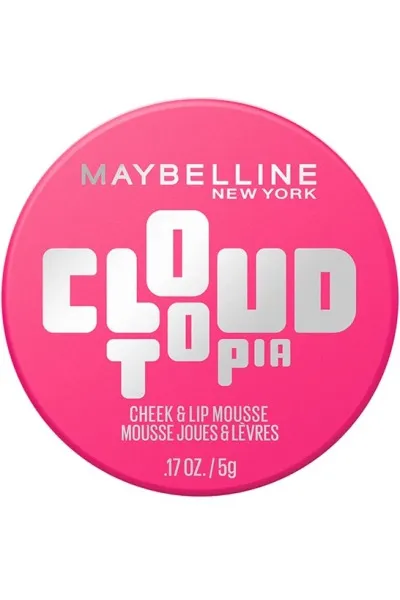 رژگونه فومی مات Cloudtopia 04 Pink Daydream، رنگ صورتی ملایم Maybelline New York 
