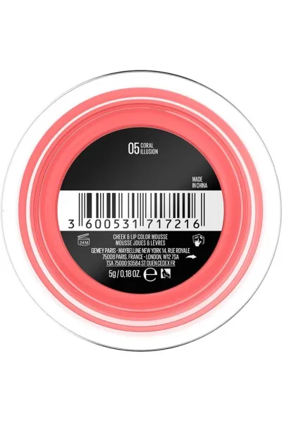  تصویر 9 : رژگونه فومی مات کلادتوپیا 05 Coral Illusion رنگ مرجانی با بافت سبک Cloudtopia Foam Matte Blush 05 Coral Illusion میبلین نیویورک Maybelline New York 