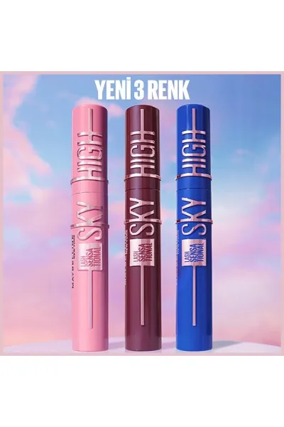  تصویر 3 : ریمل اسکای های بورگاندی هیز Burgundy رنگ شرابی بلندکننده مژه Lash Sensational Sky High Burgundy Haze Mascara میبلین نیویورک Maybelline New York 