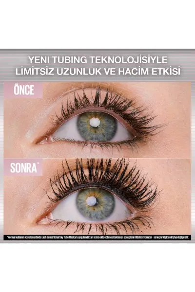  تصویر 3 : ریمل تیوبینگ اسکای تیوبز با اثر بلندکنندگی و حجم‌دهی چشمگیر Lash Sensational Sky Tubes Tubing Mascara میبلین نیویورک Maybelline New York 