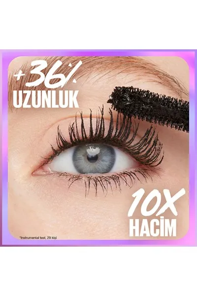  تصویر 4 : ریمل فالسز سورئال Black مشکی؛ حجم‌دهنده و بلندکننده مژه Falsies Surreal Mascara Black میبلین نیویورک Maybelline New York 