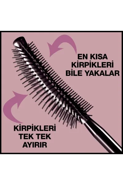  تصویر 2 : ریمل لش سنسیشنال افکت بادبزنی Black رنگ مشکی با تفکیک مژه‌ها Lash Sensational Fan Effect Mascara Black میبلین نیویورک Maybelline New York 