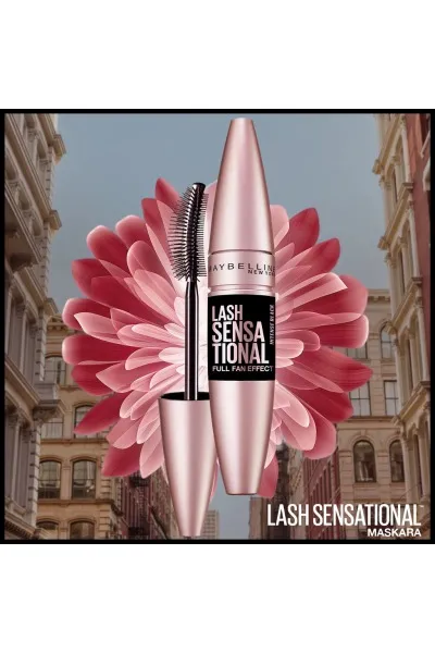  تصویر 6 : ریمل افکت بادبزنی لش سنسیشنال رنگ Intense Black مشکی پررنگ Lash Sensational Fan Effect Mascara Black Intense Black میبلین نیویورک Maybelline New York 