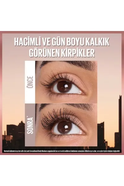  تصویر 2 : ریمل لش سنسیشنال بادی حجم‌دهنده و بلندکننده مژه مشکی Lash Sensational Body Mascara میبلین نیویورک Maybelline New York 
