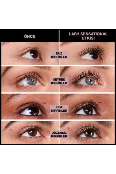  تصویر 2 : ریمل لش سنسیشنال ضدآب Black رنگ مشکی برای مژه‌های پرپشت و تفکیک‌شده Lash Sensational Fan Effect Waterproof Mascara Black میبلین نیویورک Maybelline New York 