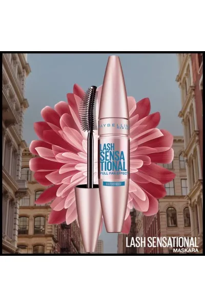  تصویر 6 : ریمل لش سنسیشنال ضدآب Black رنگ مشکی برای مژه‌های پرپشت و تفکیک‌شده Lash Sensational Fan Effect Waterproof Mascara Black میبلین نیویورک Maybelline New York 