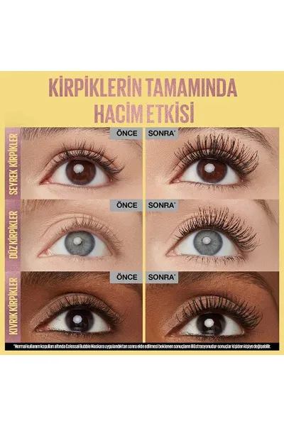  تصویر 4 : ریمل کلوسال بابل Black مشکی حجم‌دهنده برای مژه‌هایی پر و چشمگیر Colossal Bubble Mascara Black میبلین نیویورک Maybelline New York 