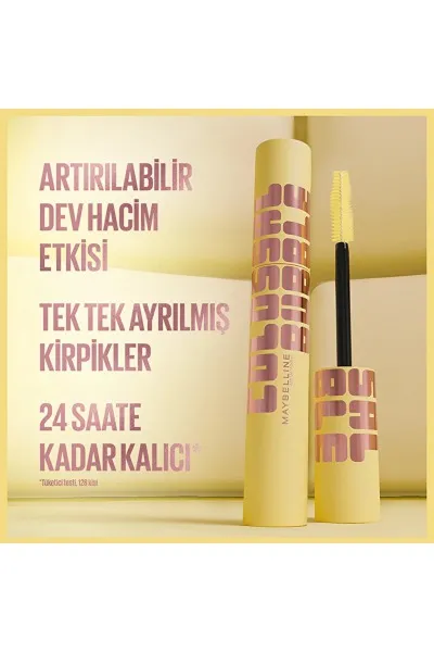  تصویر 7 : ریمل کلوسال بابل Black مشکی حجم‌دهنده برای مژه‌هایی پر و چشمگیر Colossal Bubble Mascara Black میبلین نیویورک Maybelline New York 