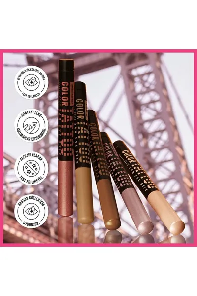  تصویر 4 : سایه ژلی چشم Color Tattoo Spicy  رنگ مرجانی با ماندگاری بالا Color Tattoo Gel Eyeshadow Spicy میبلین نیویورک Maybelline New York 