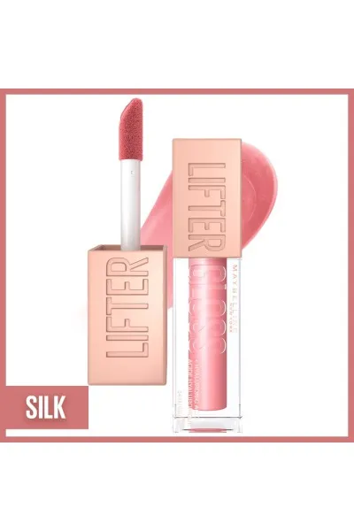  تصویر 1 : لیپ گلاس آبرسان لیفتر گلاس 004 Silk رنگ نود قهوه‌ای روشن Lifter Gloss Moisturizing Lip Gloss 004 Silk میبلین نیویورک Maybelline New York 