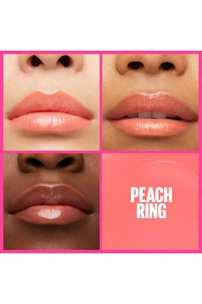  تصویر 1 : لیپ گلاس آبرسان 022 Peach Ring  رنگ هلویی با درخشش طبیعی Lifter Gloss Moisturizing Lip Gloss 022 Peach Ring میبلین نیویورک Maybelline New York 