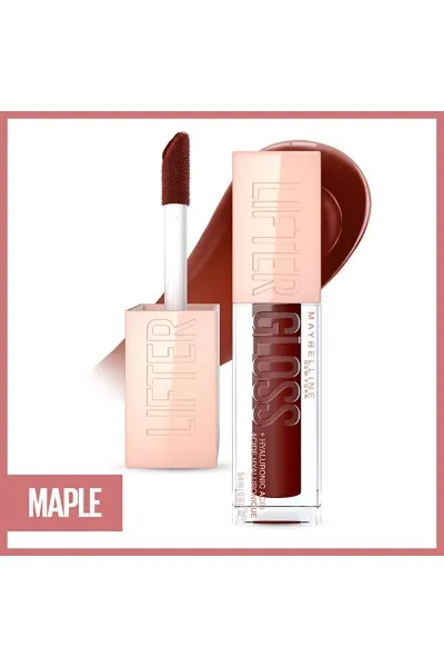  تصویر 1 : لیپ گلاس آبرسان Lifter Gloss هانی شماره ۲۸ Maple قهوه‌ای روشن Lifter Gloss Honey Moisturizing Lip Gloss 28 Maple میبلین نیویورک Maybelline New York 