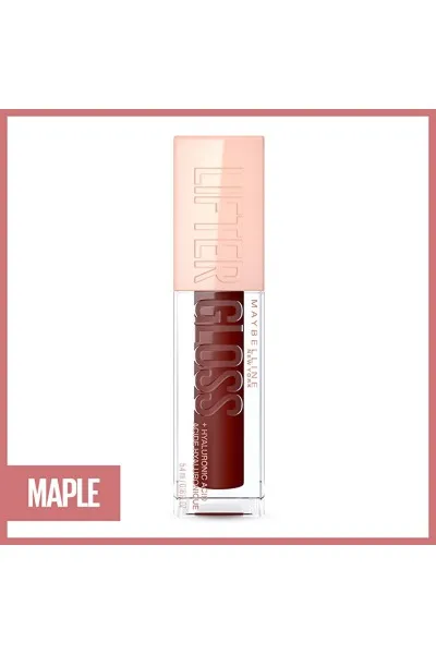  تصویر 2 : لیپ گلاس آبرسان Lifter Gloss هانی شماره ۲۸ Maple قهوه‌ای روشن Lifter Gloss Honey Moisturizing Lip Gloss 28 Maple میبلین نیویورک Maybelline New York 