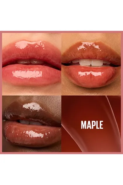  تصویر 3 : لیپ گلاس آبرسان Lifter Gloss هانی شماره ۲۸ Maple قهوه‌ای روشن Lifter Gloss Honey Moisturizing Lip Gloss 28 Maple میبلین نیویورک Maybelline New York 