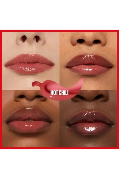  تصویر 4 : لیپ گلاس حجم‌دهنده لب Lifter Plump رنگ صورتی 006 Hot Chili Lifter Plump Lip Gloss 006 Hot Chili میبلین نیویورک Maybelline New York 