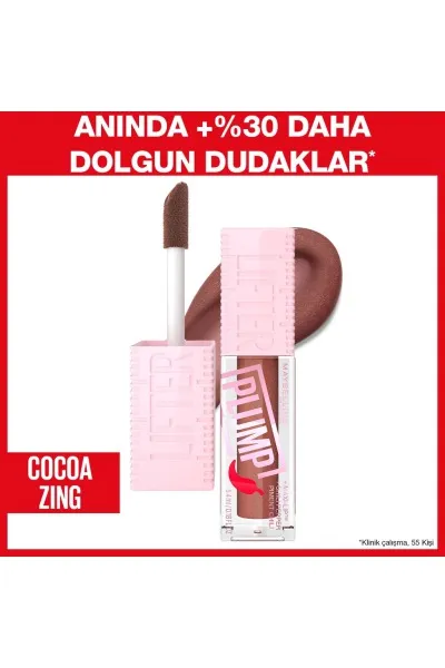  تصویر 1 : لیپ گلاس حجم‌دهنده 007 Coca Zing رنگ قهوه‌ای شکلاتی براق Lifter Plump Lip Gloss 007 Coca Zing میبلین نیویورک Maybelline New York 