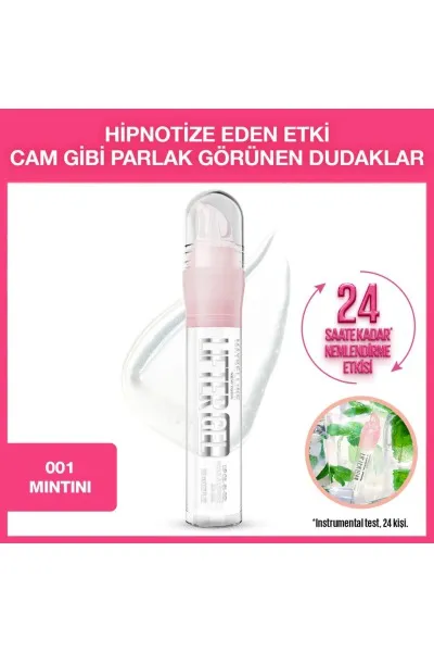  تصویر 1 : لیپ گلاس لیفتر ژل 001 Mintini رنگ آبی براق و مرطوب‌کننده لب Lifter Gel Extra Shine Moisturizing Lip Gloss 001 Mintini میبلین نیویورک Maybelline New York 