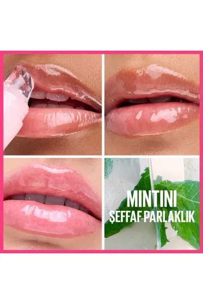  تصویر 3 : لیپ گلاس لیفتر ژل 001 Mintini رنگ آبی براق و مرطوب‌کننده لب Lifter Gel Extra Shine Moisturizing Lip Gloss 001 Mintini میبلین نیویورک Maybelline New York 