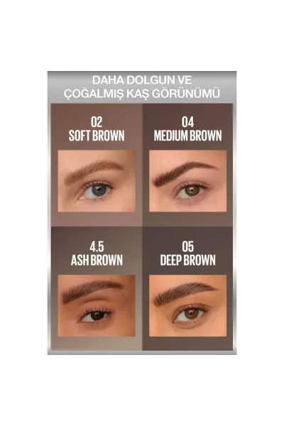  تصویر 6 : مداد ابرو دو سر براو اینسرت رنگ 04.5 Ash Brown قهوه‌ای خاکستری Brow Insert Dual Ended Brow Pencil 04.5 Ash Brown میبلین نیویورک Maybelline New York 