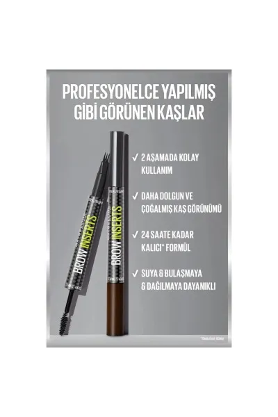  تصویر 2 : مداد ابرو دو سر براو اینسرت 05 Deep Brown رنگ قهوه‌ای طبیعی Brow Insert Dual Ended Brow Pencil 05 Deep Brown میبلین نیویورک Maybelline New York 