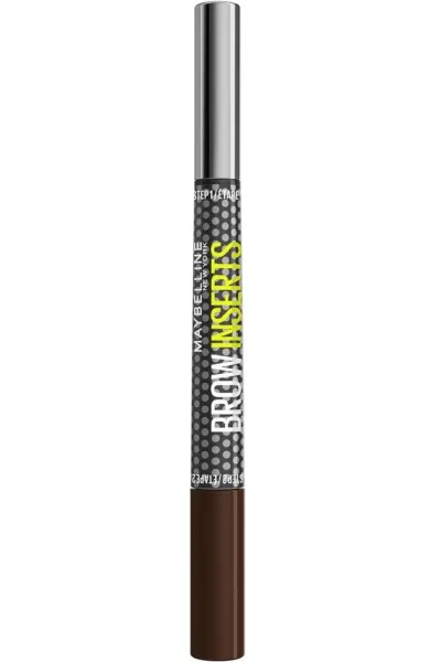 مداد ابرو دو سر براو اینسرت 05 Deep Brown رنگ قهوه‌ای طبیعی Maybelline New York 