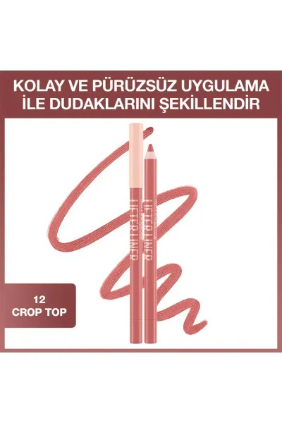  تصویر 1 : مداد لب لیفتر لاینر 012 Crop Top  صورتی؛ فرم‌دهی دقیق لب Lifter Liner Lip Pencil 012 Crop Top میبلین نیویورک Maybelline New York 