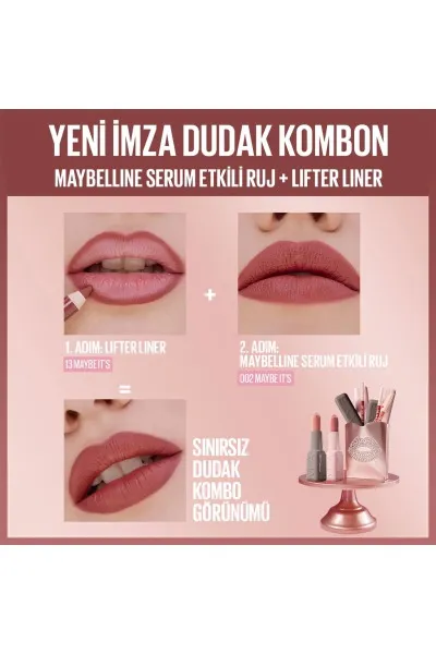  تصویر 3 : مداد لب لیفتر لاینر رنگ شرابی 013 Maybe It's برای فرم‌دهی دقیق لب Lifter Liner Lip Pencil 013 Maybe It's میبلین نیویورک Maybelline New York 