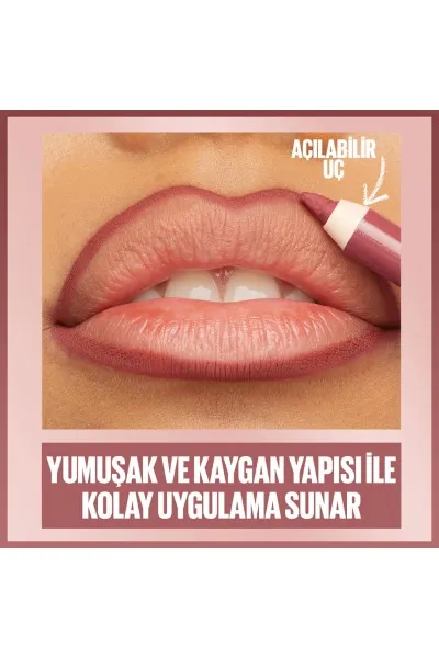  تصویر 4 : مداد لب لیفتر لاینر رنگ شرابی 013 Maybe It's برای فرم‌دهی دقیق لب Lifter Liner Lip Pencil 013 Maybe It's میبلین نیویورک Maybelline New York 