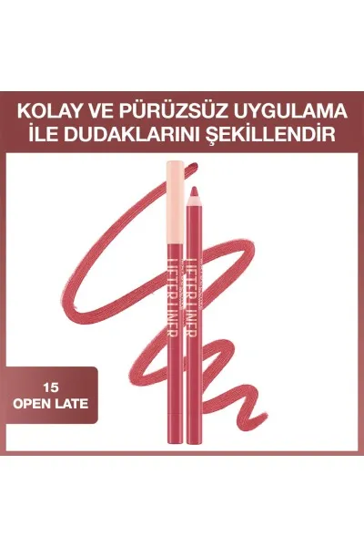  تصویر 1 : مداد لب لیفتر لاینر 015 Open Late قرمز برای فرم‌دهی دقیق و ماندگار لب Lifter Liner Lip Pencil 015 Open Late میبلین نیویورک Maybelline New York 