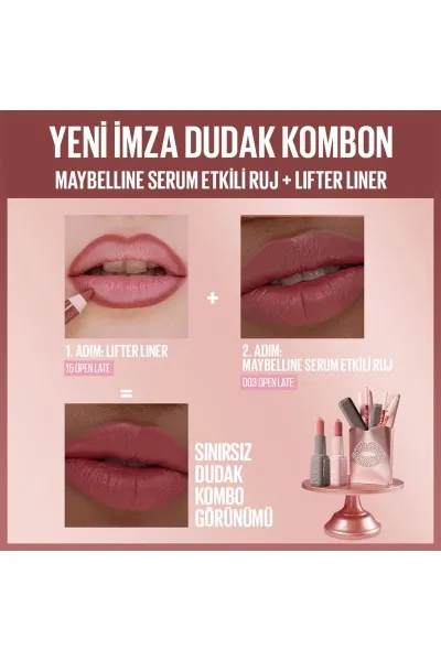  تصویر 3 : مداد لب لیفتر لاینر 015 Open Late قرمز برای فرم‌دهی دقیق و ماندگار لب Lifter Liner Lip Pencil 015 Open Late میبلین نیویورک Maybelline New York 