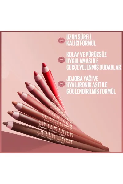  تصویر 6 : مداد لب لیفتر لاینر 06 Line Leader رنگ صورتی برای فرم‌دهی دقیق لب Lifter Liner Lip Pencil 06 Line Leader میبلین نیویورک Maybelline New York 