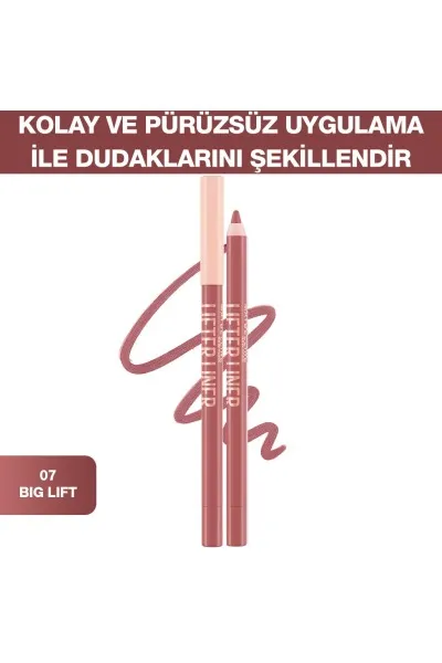  تصویر 1 : مداد لب لیفتر لاینر 07 Big Lift  رنگ صورتی برای فرم‌دهی لب Lifter Liner Lip Pencil 07 Big Lift میبلین نیویورک Maybelline New York 